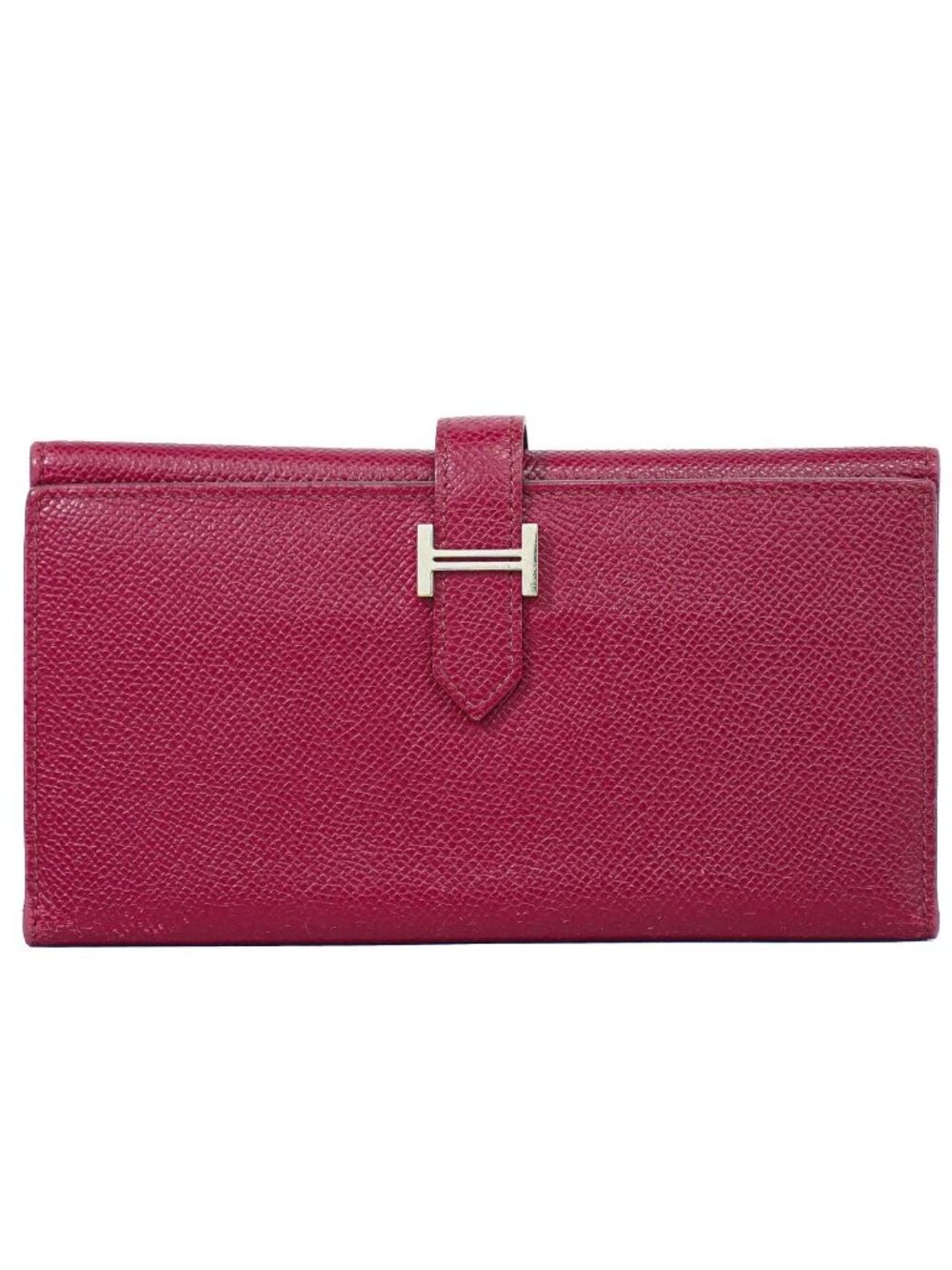 Hermes Bearn Veau Epsom Trifold Wallet Bordeaux